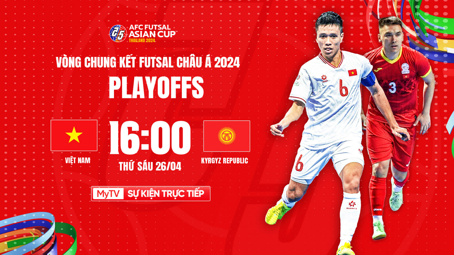 Việt Nam vs Kyrgyzstan - AFC Futsal Asian Cup Thailand 2024
