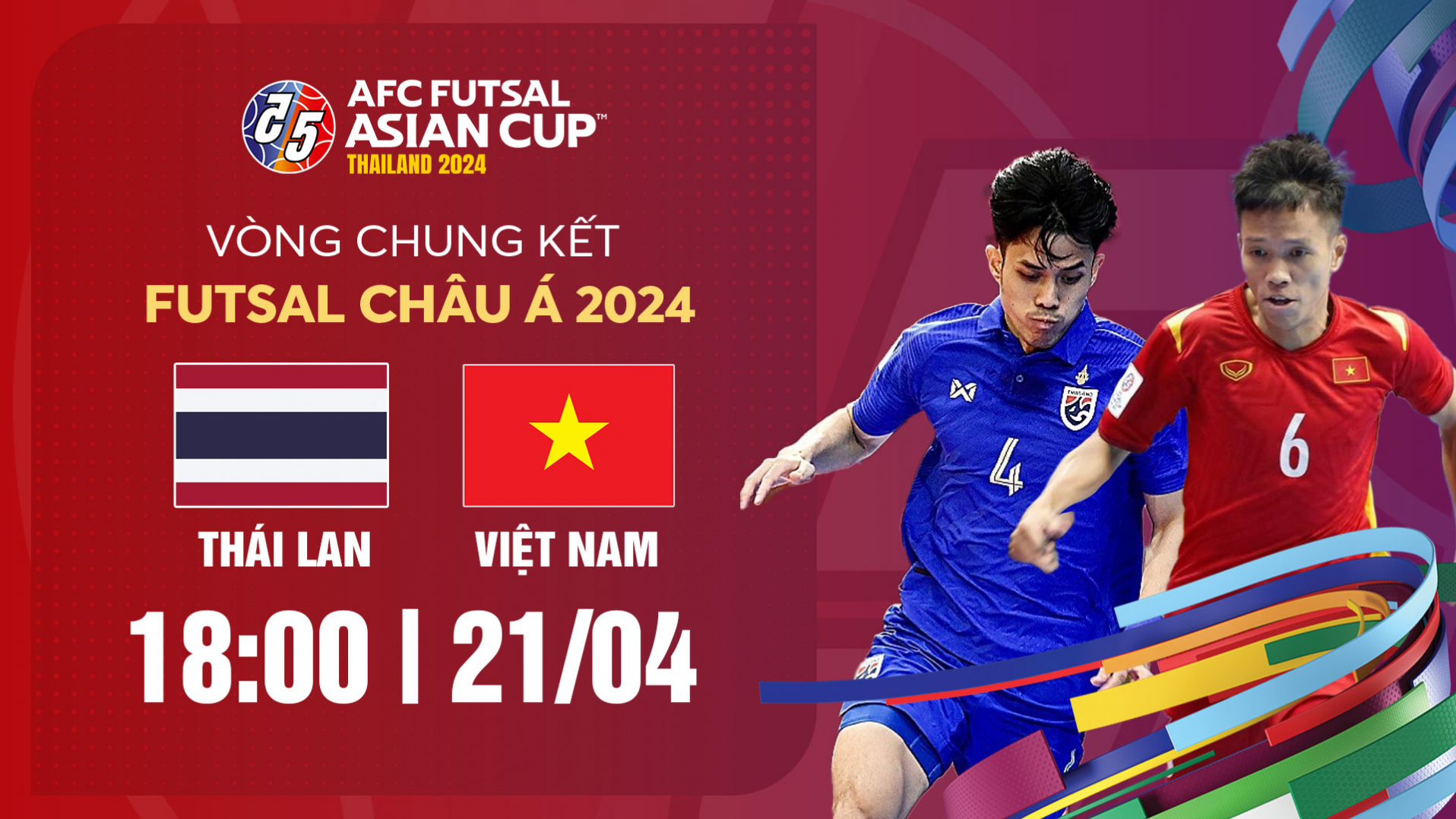 Thái Lan vs Việt Nam: Vòng bảng AFC Futsal Asian Cup Thailand 2024