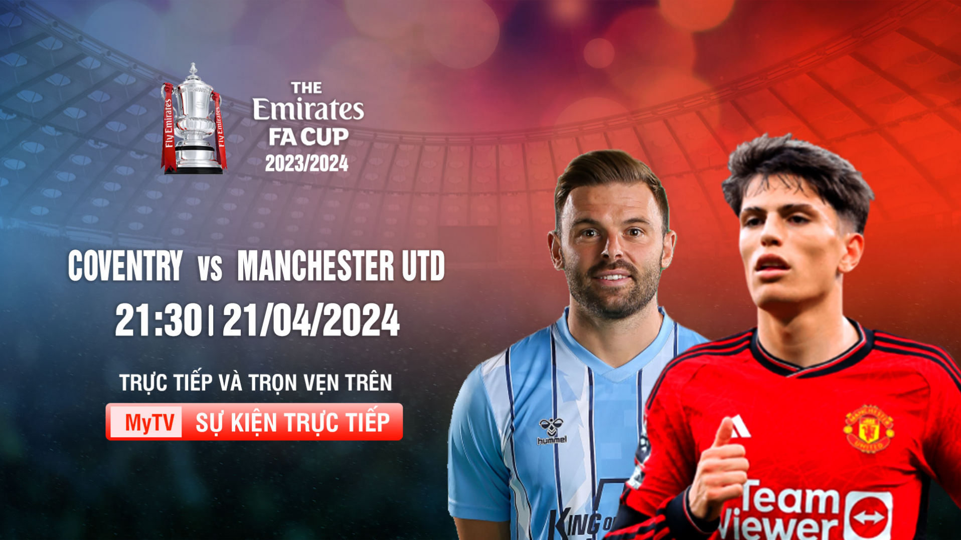 Coventry vs Manchester UTD - Bán kết FA Cup 2023/2024