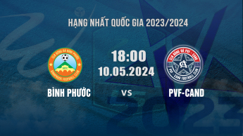 Trường Tươi Bình Phước vs PVF-CAND - Hạng Nhất Quốc gia - Vòng 16